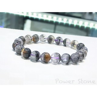 Grey Super7 9-9.5mm กำไลหินธรรมชาติแท้  100%