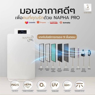 🔥ส่งฟรี🔥 เครื่องฟอกอากาศ ระบบโอโซนขจัดเชื้อโรค เครื่องกรองอากาศ เครื่องผลิตโอโซน กรองฝุ่น ขจัดเชื้อโรค รุ่น NAPHA PRO