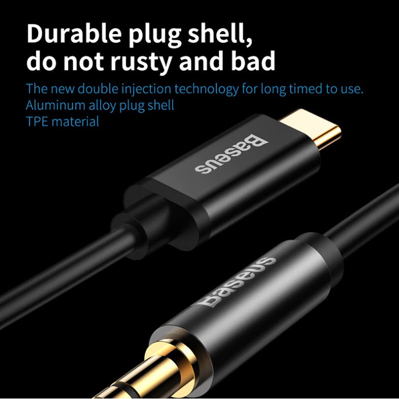 💜ถูกจริง/ส่งไว📦 Baseus สายฟังเพลง AUX Type-c สายแปลง 3.5mm Type c to Aux 3.5 มม. Jack Adapter Audio cables USB-C