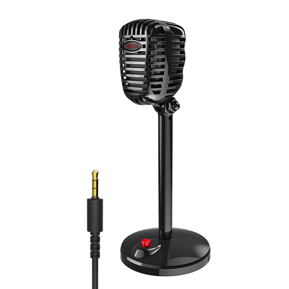 MicroPhone OKER (F-13) ไมโครโฟนสำหรับตั้งโต๊ะ (สีดำ)