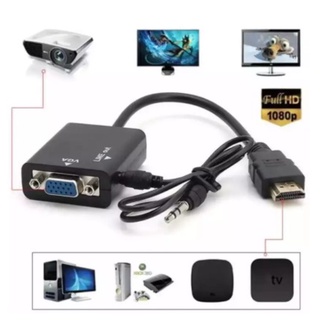 VGA+audio, HDMI to VGA + audio Converter Adapter, HD1080p Cable Audio Output สายแปลงจาก HDMI ออก