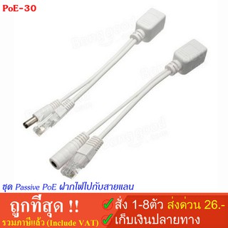 ถูกที่สุด !! Passive POE Indoor/Outdoor ฝากไฟไปกับสาย Lan