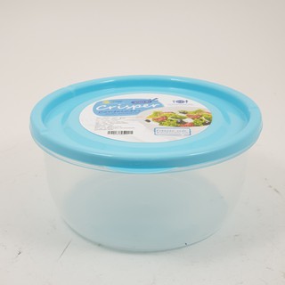 GOME กล่องอาหารพลาสติกทรงกลม สีฟ้า ขนาด 13.7x13.7x6.5 ซม. SP0022-BU 650ML. สีฟ้า