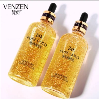 เซรั่มทองคำ 24K GOLDZAN  Venzen​ เซรั่มใยไหมทองคำ เซรั่มหน้าใส ลดฝ้า กระ จุดด่างดำ หน้าใส ลดสิว เซรั่มบำรุงผิวหน้า