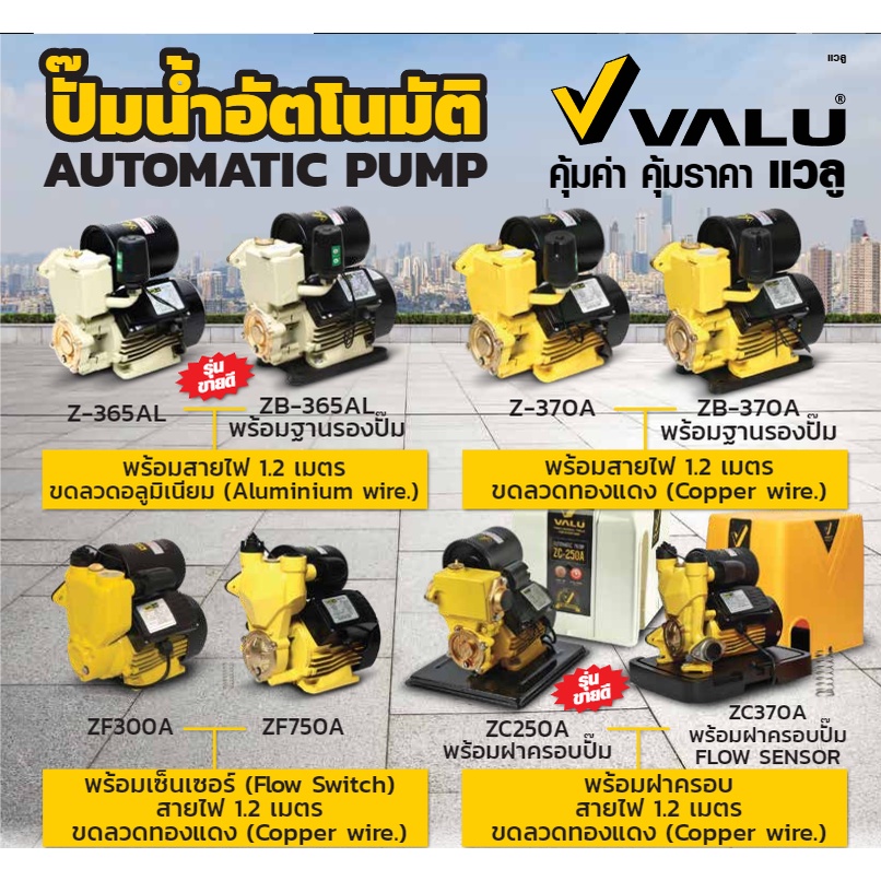 VALU ปั๊มน้ำออโต้ ปั้มน้ำอัตโนมัติ ปั้มน้ำบ้าน ปั้มน้ำ