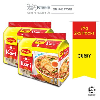 MAGGI 2-Minit Curry (79g x 5 Packs x 2) MAGGI แกงกะหรี่ 2 นาที (79 กรัม x 5 ห่อ x 2)(chicken 77g×5packs)