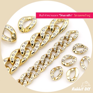 โซ่​พลาสติก โซ่อะคริลิค​ เมทัลลิคเงาพร้อมจี้เพชร ลายเลส แบบแ…