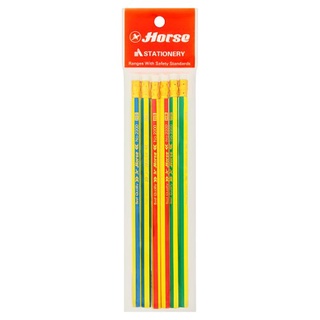 ราคาพิเศษ!! ตราม้า ดินสอดำ HB (H-2200) 6 แท่ง Horse HB Black Pencil (H-2200) 6pcs