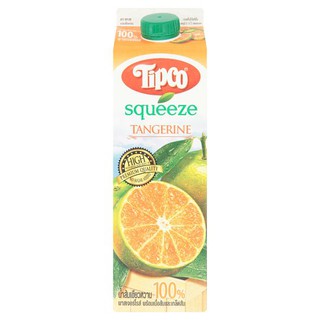 ✨ขายดี✨ ทิปโก้ สควีซ น้ำส้มเขียวหวานพร้อมเนื้อส้มและเกล็ดส้ม 1 ลิตร Tipco Squash Tangerine orange juice with orange pulp