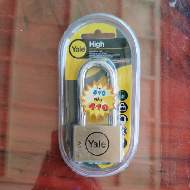 กุญแจคล้อง​ คอยาว​ เยล​ YALE​ 50​ mm.