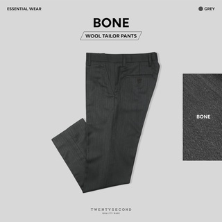 TWENTYSECOND กางเกงขายาวอิตาเลียนวูล Bone tailor pants - สีเทา / Grey