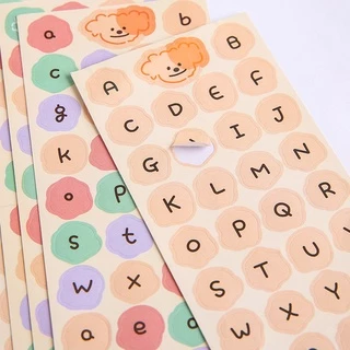 สติ๊กเกอร์ตัวอักษรภาษาอังกฤษ แบบสี ขนาดเล็ก สําหรับตกแต่งสมุดไดอารี่ 1 แผ่น