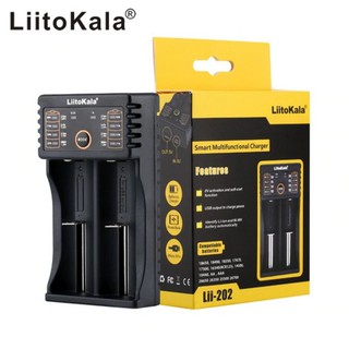 เครื่องชาร์จ LiitoKala Lii-202 เครื่องชาร์จถ่าน Li-Ion 18650 18350 16340 14500 26650 Ni-MH Ni-Cd AA AAA