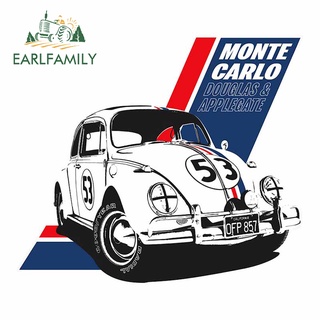 Earlfamily สติ๊กเกอร์ตกแต่งกันชนรถยนต์รถจักรยานยนต์ The Love Bug 53 ซม. X 11.4 ซม. 13 ซม. Diy