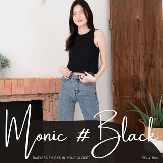 Pela.bkk - Monic เสื้อกล้ามครอป -สีดำ