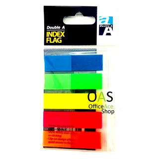DOUBLE A Flag Index แฟลก อินเด็กซ์ (คละสี) 42mm x 12mm แพ็คละ 125 ชิ้น