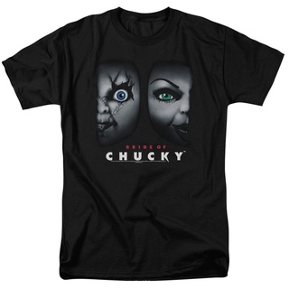 เสื้อยืด พิมพ์ลาย Bride Of Chucky Happy คลาสสิก ไม่ซ้ําใคร สําหรับผู้ชาย คู่รัก S-3X 709505Size S-5XL