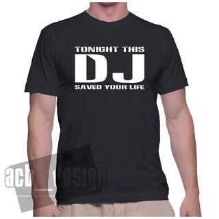 เสื้อยืดโอเวอร์ไซส์เสื้อยืด พิมพ์ลายกลอง และเบส Tonight This DJ Saved Your Life House Jungle MusicS-3XL