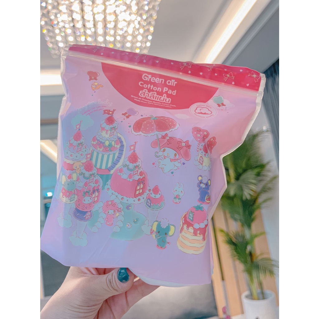 สำลีแผ่นอนามัย Cotton pad ลิขสิทธิ์ Sanrio