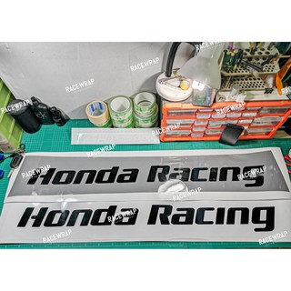 สติกเกอร์คาดหน้า ลาย honda racing ติดได้กับhondaทุกรุ่น สติกเกอร์บังแดด สติกเกอร์แต่งรถ สติกเกอร์ซิ่ง