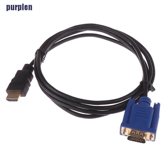 【purplen】สายเคเบิลอะแดปเตอร์ 6 ฟุต hdmi ตัวผู้ เป็น vga hd-15 ตัวผู้ 15 ขา 1.8 เมตร