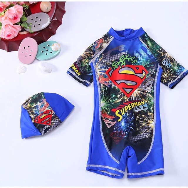 ชุดว่ายน้ำเด็กชาย ลาย Superman