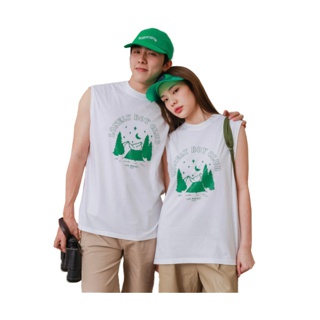 LONELY BOY CLUB Sleeveless Freesize - เสื้อยืดคอกลมแขนกุดผ้าคอตตอนแท้100%