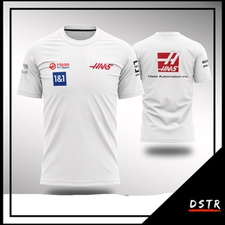 เสื้อกีฬาแขนสั้น ลายทีม F1 Formula One Team HAAS 2022 สีขาว