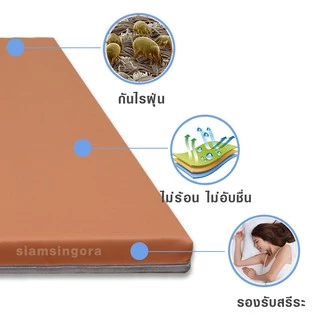 ที่นอนยางพารา 3 พับ พับได้หุ้มหนังกันน้ำ 3ฟุต/3.5ฟุต/5ฟุต/6ฟุต ที่นอนผู้ป่วย ท็อปเปอร์ยางพารา