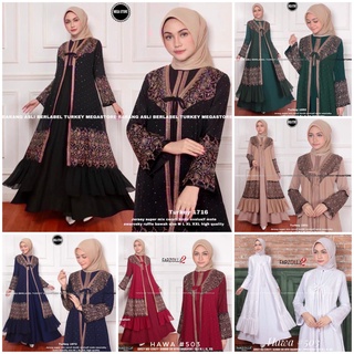 ล่าสุด Gamis Abaya Turkey 1716 เสื้อผ้ามุสลิม จัมโบ้