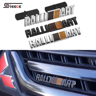 Sieece RALLIART Grille Emblem Metal For มิตซูบิชิ Mitsubishi Triton Attrage Mirage Strada Xpander Pajero L300 Outlander