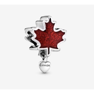 Pandora red maple leaf charm แท้100% ชาร์มใบเมเปิ้ลแคนาดา