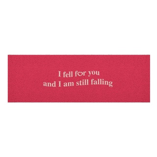 [MT04-00000037] พรมเช็ดเท้า พรมดักฝุ่น ลาย love Quotes ขนาด 40x120 (Valentine Collection)