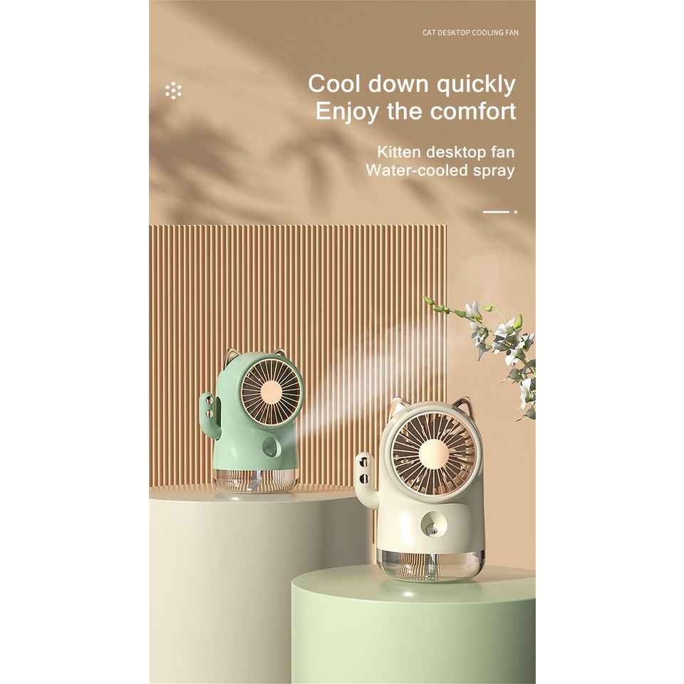 USB Charging Mini Wireless Portable Electric Air Humidifier Fan For ...