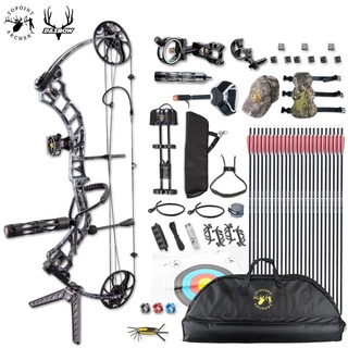 Topoint Trigon Archery Compound Bow 19-70lbs 19-30 นิ้ววาด L ength 320fps IBO การล่าสัตว์