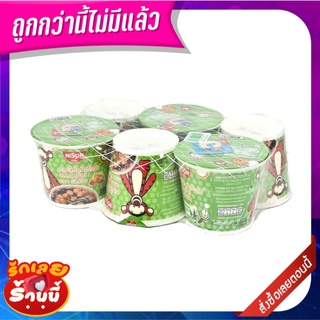 นิสชิน โดราเอมอน บะหมี่กึ่งสำเร็จรูป รสสาหร่าย 40 กรัม x 6 ถ้วย NISSIN Mini Cup Instant Noodle Doraemon Seaweed Flavour