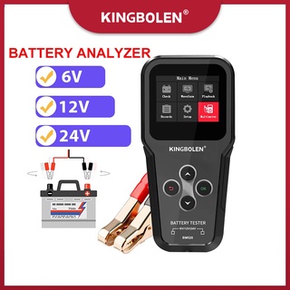 KINGBOLEN BM520 เครื่องทดสอบแบตเตอรี่ 2.8 "รถ 6V 12V 24V เครื่องวิเคราะห์แบตเตอรี่ Multimeter Cranking Charging Ripple