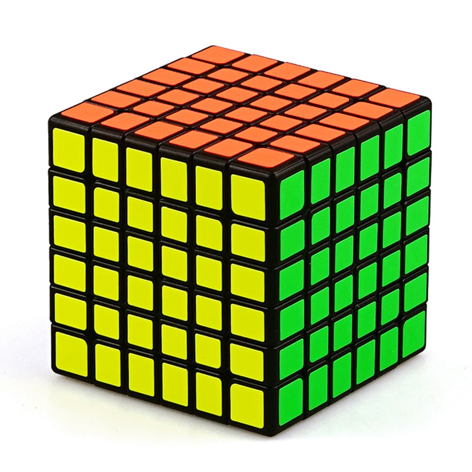 现货Qiyi Magic Speedcube Black Sticker 6x6x6 7x7x7 Cube Magic 4x4 5x5 6x6 ...