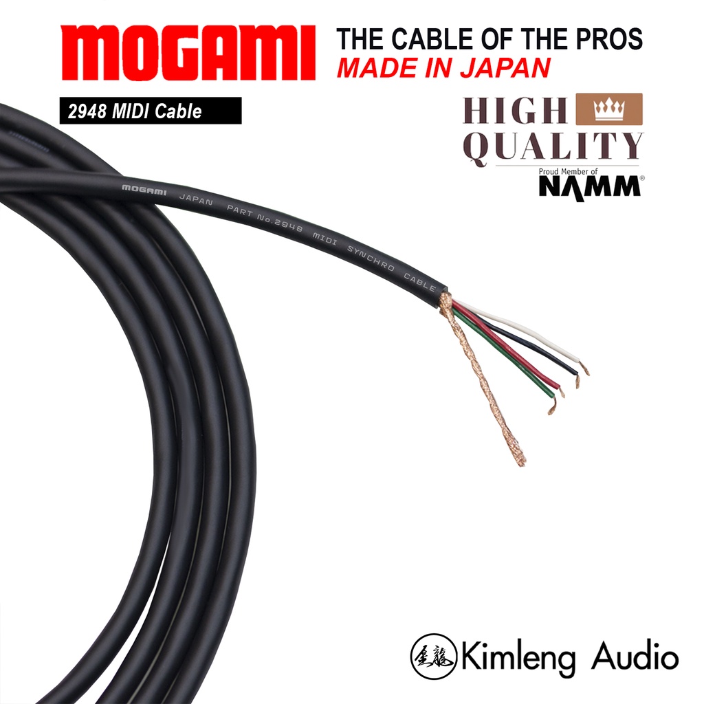 Mogami 2948 สายสัญญาณ MIDI Cable พร้อมส่ง (รับเส้นยาวกรุณาแจ้งโน้ตไว้)