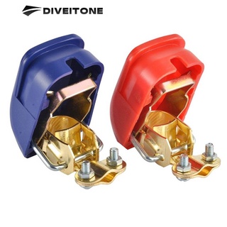 DIVEITONE 1 คู่ขั้วบวกและขั้วลบ QUICK RELEASE Lift Off Connector Clamps รถแบตเตอรี่ Terminals อุปกรณ์เสริมรถยนต์