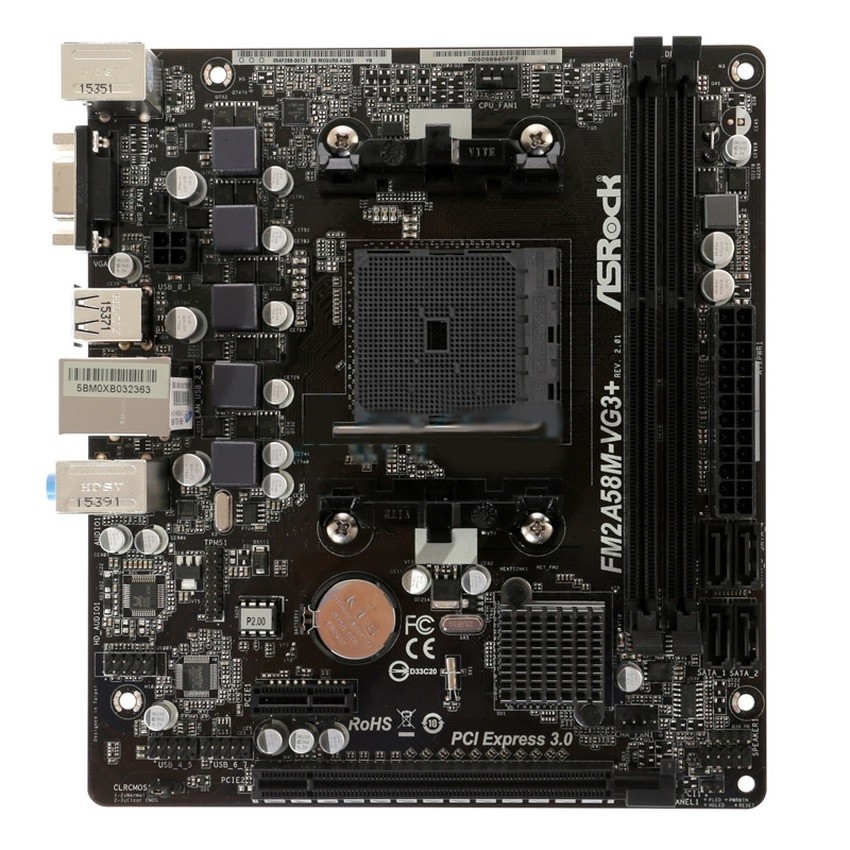 ASROCK Mainboard AMD FM2+ (VGA On) FM2A58M-VG3+ R2.0 'SVOA'
