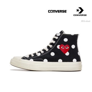 CDG PLAY x Converse Polka Dot Chuck Taylor All Star 1970S High black dot Rei Kawakubo ของแท้ 100% แนะนำ