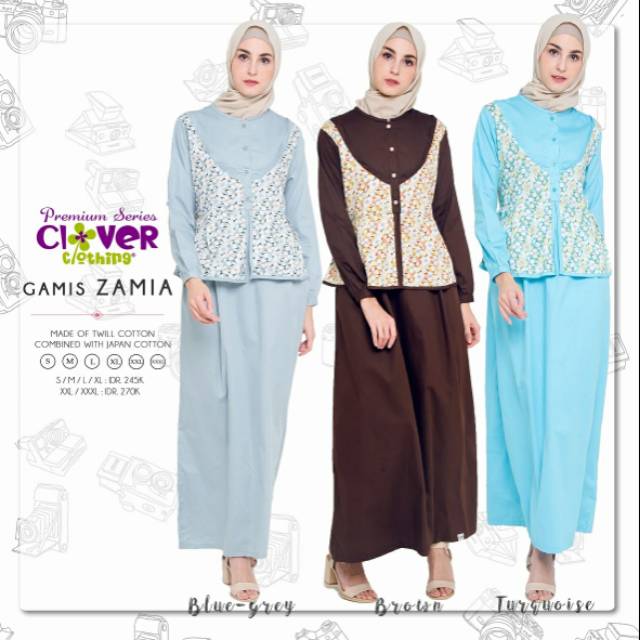 Clover / gamis Zamia / gamis คู่ / คุณภาพดี