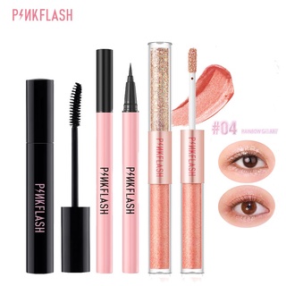 Pinkflash 3 ชิ้น เซตแต่งตา อายแชโดว์เหลว อายไลเนอร์แบบแท่ง มาสคาร่า