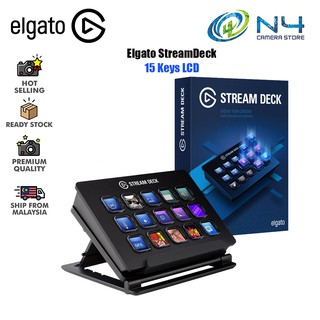 Elgato Stream Deck ตัวควบคุมการสร้างคอนแทนต์ LCD ที่ปรับแต่งได้ 15 คีย์ (เวอร์ชันอัปเดตใหม่)