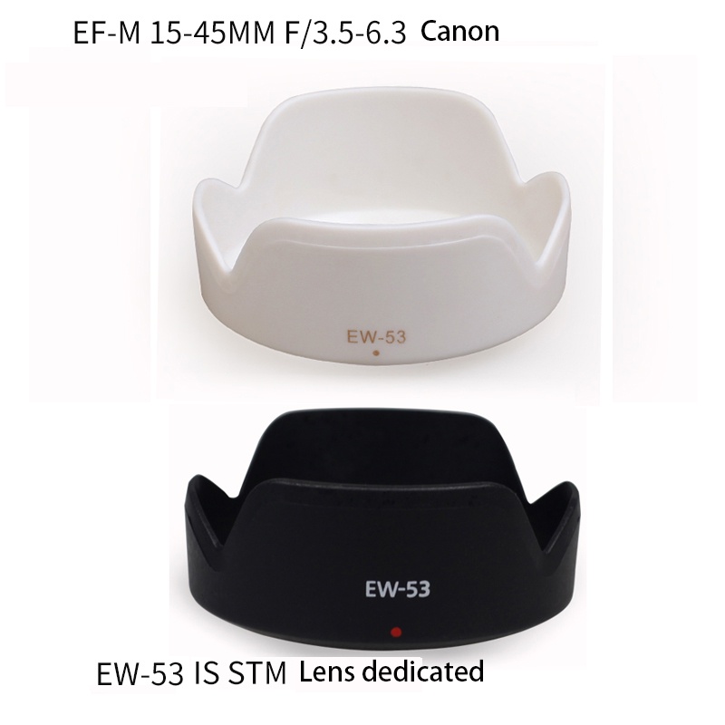 Bizoe EW-53 เลนส์ฮู้ดกล้อง สําหรับกล้อง Canon EF-M 15-45 มม. M10 M50 M100 M200 M3 M5 M6 M6Ii