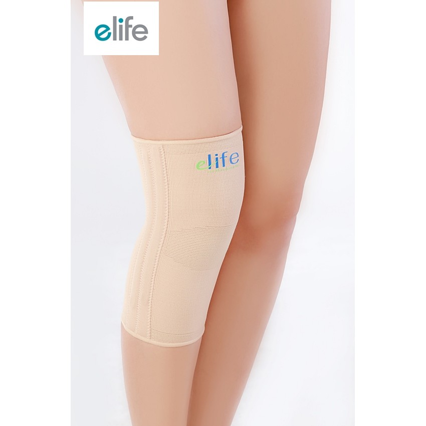 elife Knee  Supportผ้ายืดประคองเข่ามีแกนเหล็กอ่อน (สีเบจ)รุ่นE-KNC260สามารถใช้ได้ท้ังข้างขวาและข้างซ้าย