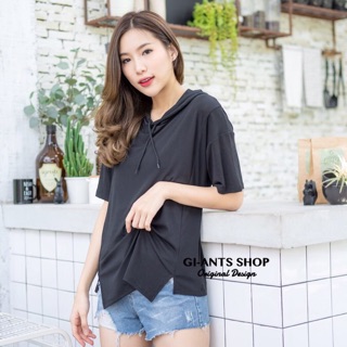 เสื้อฮู้ดแขนศอก  ผ้าซีทรู