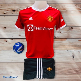 NOW ชุดฟุตบอล แมนยู แขนสั้น ใหม่ล่าสุดปี  2021/22 ครบชุด (เสื้อ+กางเกง) พร้อมส่ง