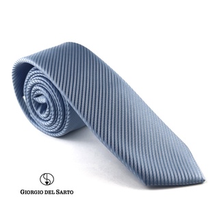 Giorgio Del Sarto Necktie 6 cm Blue Fabric Texture เนคไทสีฟ้ามีเท็กเจอร์